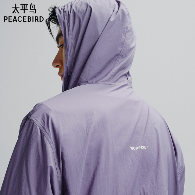 Peacebird men's sunscreen suit connects fashion anti -ultraviolet skin clothing outdoor leisure jacket
