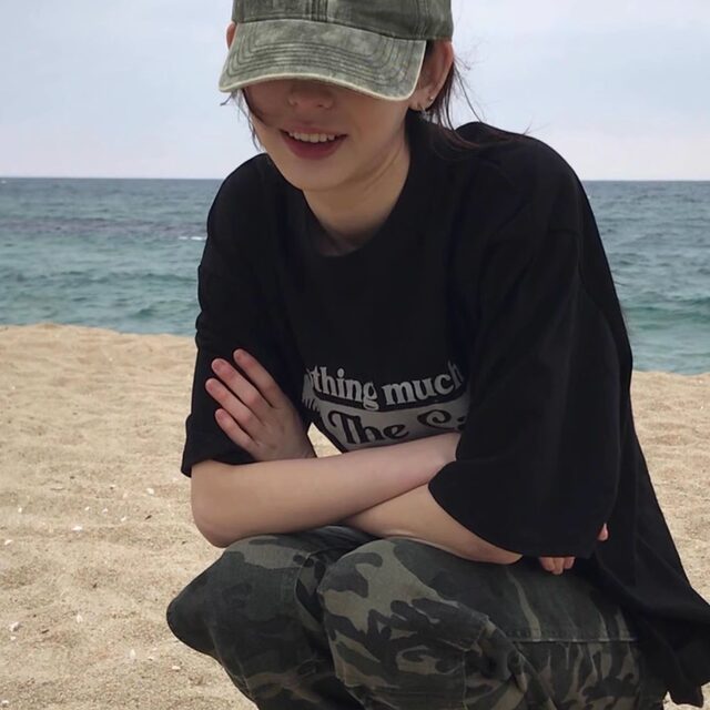 Fantasy Loose Pure Cotton Thickened Short Sleeve Street All-match Round Neck T-shirt Couple Outfit in Summer