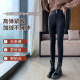 Black down pants for women in autumn and winter wear 2024 new high-waist tight black elastic pencil for small feet thickened