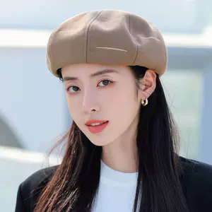 卡其色帽子女秋冬画家帽 新人首单立减十元 22年9月 淘宝海外