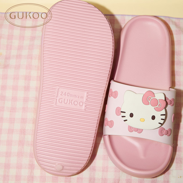 Fruit shell slippers for women in summer Sanrio co-branded new flat-soled versatile EVA slippers shit-like home slippers