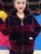 Mom's autumn and winter imitation mink short jacket new large plaid age-reducing fashion middle-aged and elderly women's woolen short jacket
