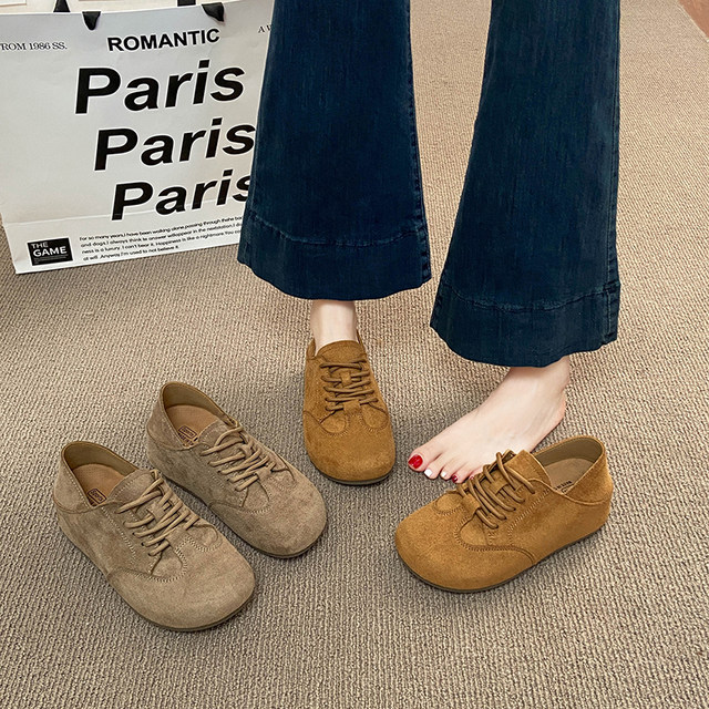 Two-wear Birkenstock shoes for women 2025 autumn new style small height increasing shoes inner heightening loafers 34 size Birkenstock single shoes