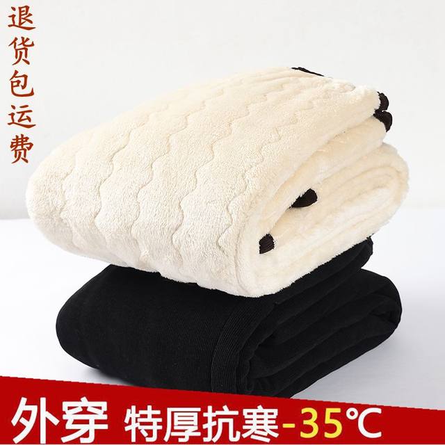 Lamb velvet mother autumn and winter new style cotton pants for middle-aged and elderly people plus velvet thickened corduroy warm pants for women
