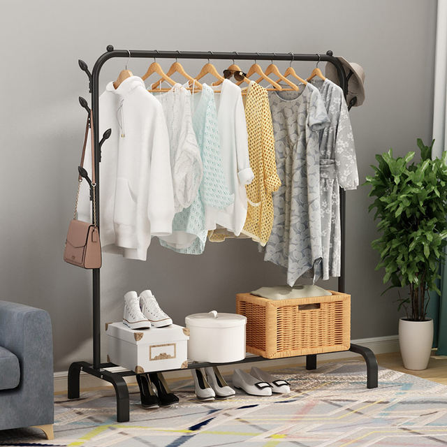 Simple wardrobe steel pipe, thick reinforcement, thick, strong, durable all -steel frame Korean creative putting clothes dormitory iron frame
