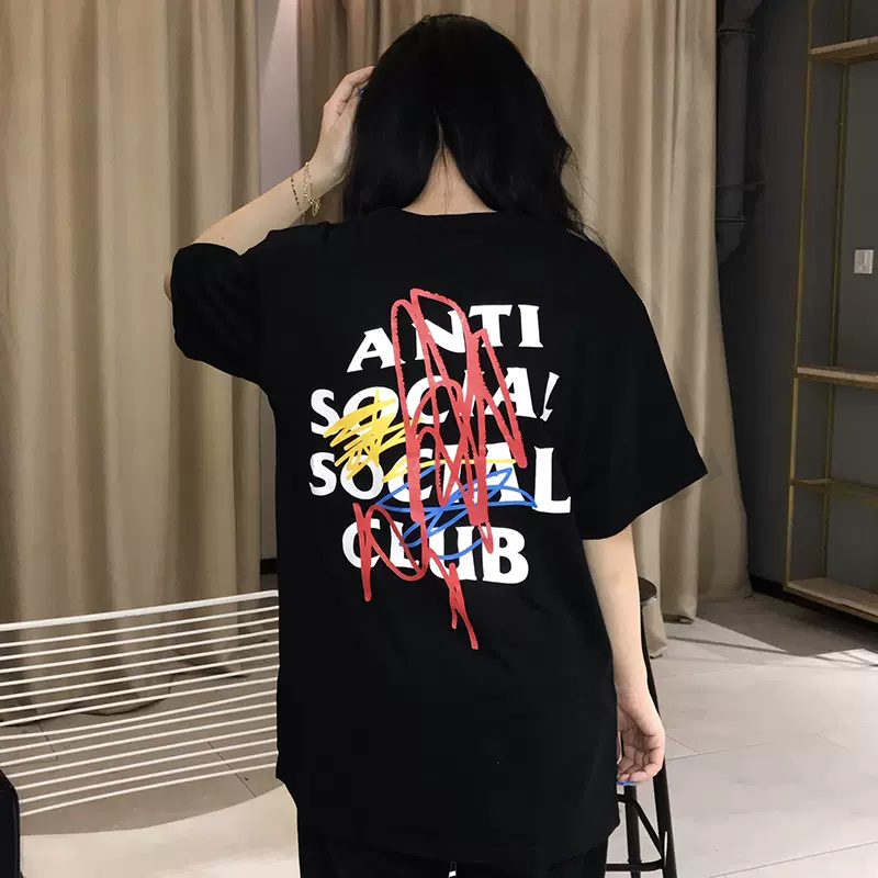 ANTI SOCIAL SOCIAL CLUB ASSC街头潮牌涂鸦印花嘻哈男女短袖T恤