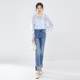 Qiushui Yiren gentle wind floral chiffon shirt 2024 new autumn women's see-through outer blouse suspender suit
