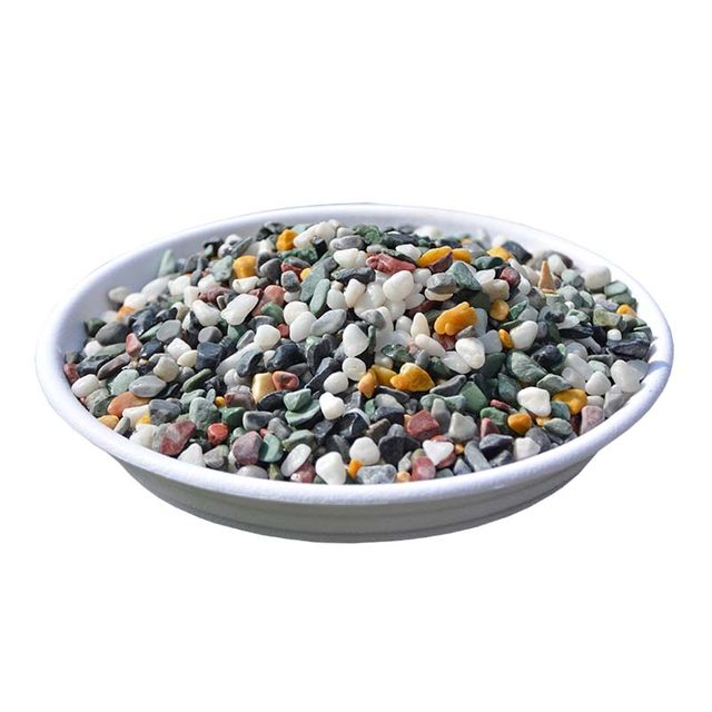 Natural colored stone fish tank special bottom sand succulent potted paving stone multicolored stone rain flower stone landscaping ornaments