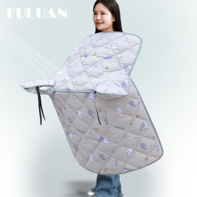 Electric motorcycle windshield is medium -thick four -seasons universal double -sided waterproof small battery car wind cover wind cover spring and autumn thin