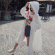White sun protection clothes for women 2025 summer loose large size fashionable anti-clothing shirt thin super long over-knee thin jacket