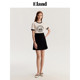 Eland skirt pleated skirt A-line skirt design mini skirt gentle and sweet summer style