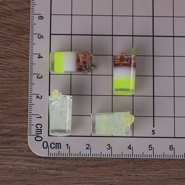 
Summer miniature three-dimensional lemon ice drink resin jewelry decorative ornaments handmade diy doll house cup model accessories