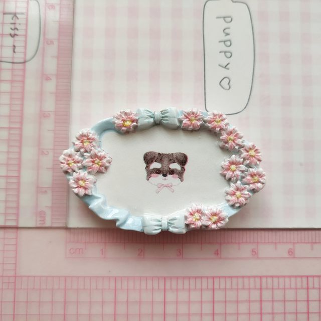 Miniature simulation flower animal food play plate doll house pinch decorative plate ornaments handmade diy resin accessories