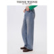 
TeenieWeenie Bear Women's Summer Jeans 2025 New Lacele Cotton Straight Pants White Pants