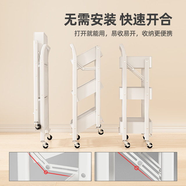 Foldable snack rack floor-standing home living room simple bookshelf ...