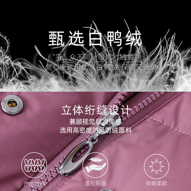 Middle-aged and elderly women's short down jacket mother's large size thickened winter coat 60 and 70 years old grandma and wife winter coat