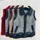Middle-aged and elderly women's mink velvet thickened knitted vest autumn and winter new mother's wear waistcoat sweater outer vest