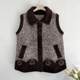 Middle-aged and elderly women's mink velvet thickened knitted vest autumn and winter new mother's wear waistcoat sweater outer vest