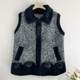 Middle-aged and elderly women's mink velvet thickened knitted vest autumn and winter new mother's wear waistcoat sweater outer vest