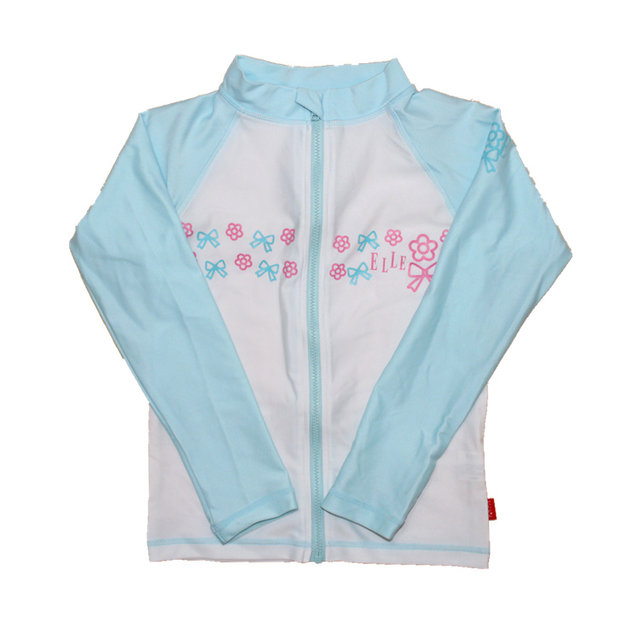 Boys and children's beach sun protection swimsuit long-sleeved girls' tops single-piece spa swimsuit casual skateboard surfing swimsuit