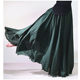 Mori women's popular large size cotton long skirt pure cotton half -body mopping skirt wild mid -length high -waisted umbrella skirt
