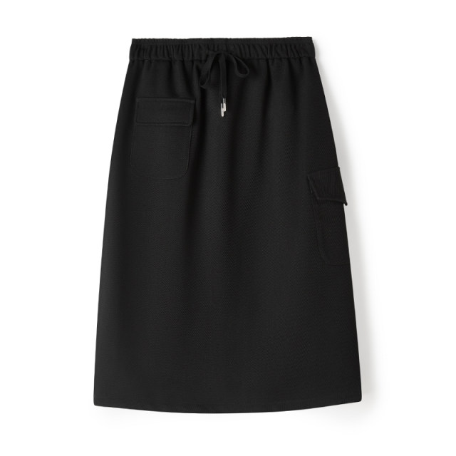 Cloudspace loose waist A -line long skirt Spring and autumn commute skirt