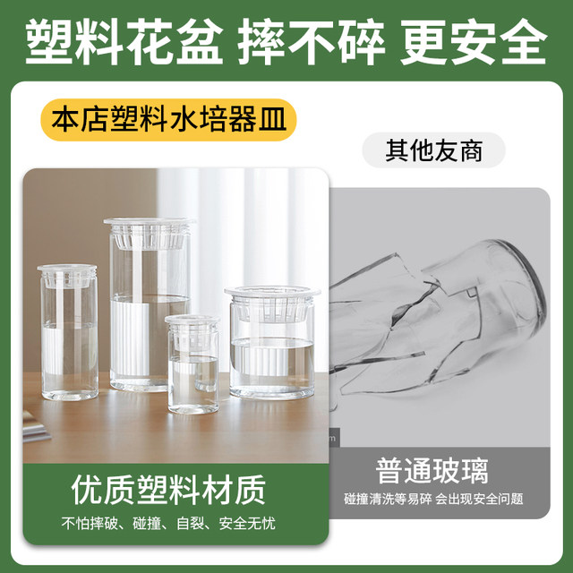Hydrophilic utensils plastic transparent cylindrical flower pot vegetable bean seeds meaty lychee sweet potato planting basket planting bottle