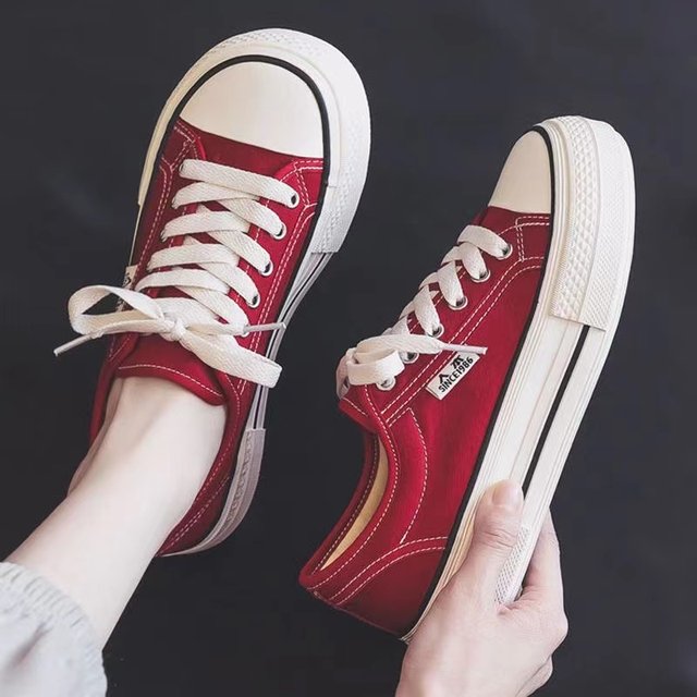 Mango toe canvas shoes for women 2025 new autumn thick sole shoes for women round toe black sneakers big toe shoes