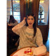 Jinyu Huahua white T-shirt for women 2024 new tops to make them look slim and loose lace long-sleeved embroidered early autumn design sense