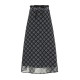MSYOUCAN Korean ins style printed low waist skirt lace-up versatile college style A-line long skirt