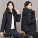 Down jacket women's short winter new large size hooded cotton coat middle-aged and elderly mother's wear light and small cotton-padded jacket