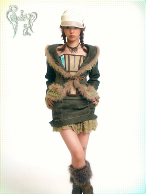 taobao agent Sassylove 23aw Tataron Irregular Skirt Skin Skill Warm Warm and Velvet Super Short Mini Skirt