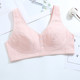 Front button plus size girl underwear fat MM high school students pure cotton bra without steel ring shaped vest bra