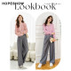 Red sleeve autumn mid-waist wide-leg gray droop suit pants