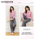 Red sleeve autumn mid-waist wide-leg gray droop suit pants