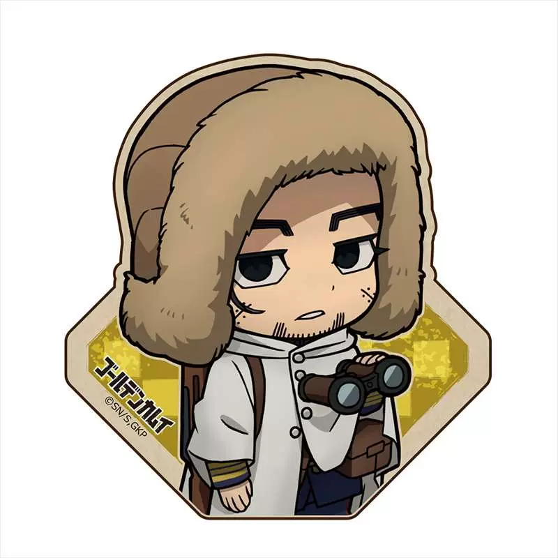 现货azumaker 黄金神威尾形衫元鹤见木质夹子动漫周边