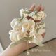 Lily of the valley bow headband large intestine hair tie for women 2025 new high-end rubber band hair tie headband