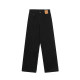300Jin [Jin equals 0.5 kg] Large size fat mm black wide-leg high-waist jeans for women with versatile draping loose thickened pear straight pants