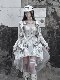 Blood Supply Original Madhouse Distressed Suede Subculture Punk Trailing Printed Suspender Dress Halloween