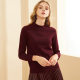 Hengyuanxiang cashmere sweater women's half turtleneck spring and autumn pure cashmere sweater base shirt versatile short pullover sweater
