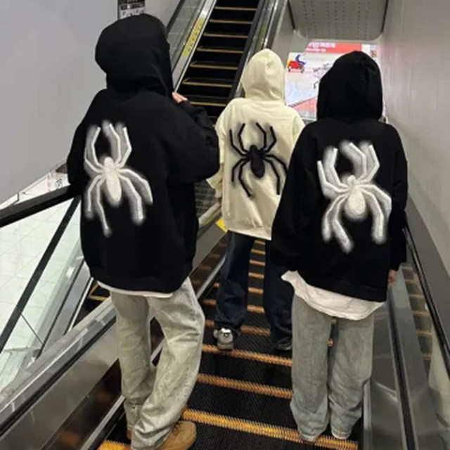Fat MM Extra Large Size 2-300Jin [Jin equals 0.5 kg] Fleece Thickened Printed Spider Zipper Sweatshirt for Women in Autumn and Winter New Loose Jacket