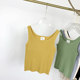 Candy color knitted camisole women's outer wear slim-fitting bottoming inner wear ice silk sleeveless t-shirt top summer