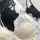 Pure sexy hot girl style lace suspender women's 2024 spring and summer new style backless pleated wood earrings with chest pad beautiful back vest