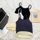 Plel of velvet thickened warm camisole vest Female in autumn and winter is thin and fashionable, fashionable and fashionable bottoming shirt top