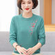 2025 Mother's Spring and Autumn Outerwear Long-sleeved Sweater Women's Clothing Middle-aged and Old Age Style Age-Reducing Knitted Bottoming Shirt Fashion