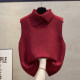 Lapel knitted vest vest for women 2025 Spring and Autumn New Loose Outer Wear Horse Clip Layered Fashionable Sweater Vest