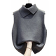 Lapel knitted vest vest for women 2025 Spring and Autumn New Loose Outer Wear Horse Clip Layered Fashionable Sweater Vest
