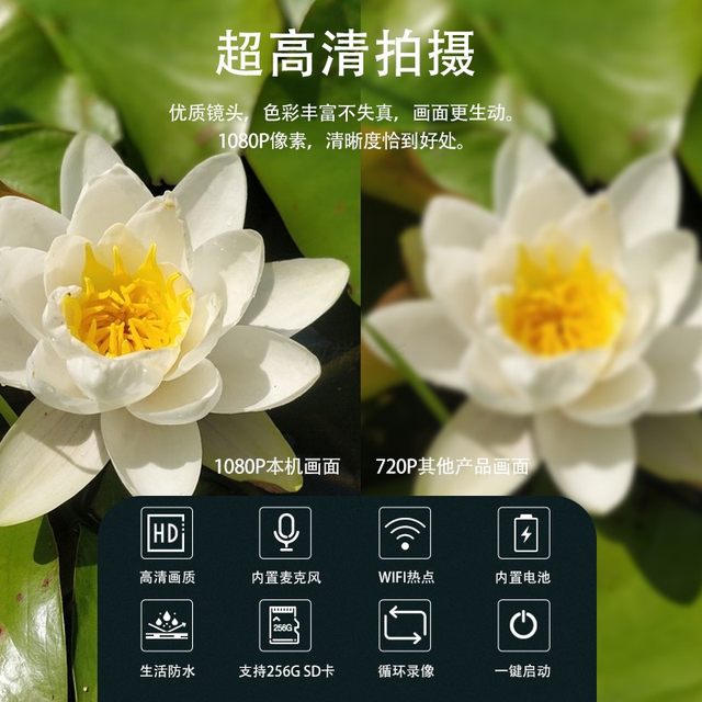 1080P HD WiFi Motorcycle Driving Recorder Bicycle Helmet Cycling Waterproof Camera Waterproof Camera