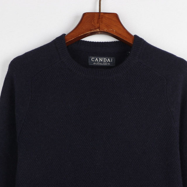 Sunshine Home Spring New Foreign Trade European and American Large Size Men's Sweater 100 Wool Round Neck Pullover Knitted Sweater Base