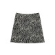 Large size retro zebra pattern skirt for women in spring and autumn new high-waisted slim and versatile slit A-line short skirt one-step skirt